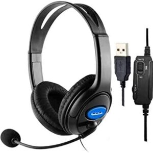 سماعة رأس DZ-311U للألعاب USB من داتا زون بلون أسود مع أزرق