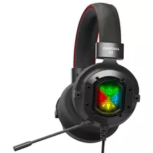 سماعات رأس K3 للألعاب من ONIKUMA باضاءة LED بخاصية RGB، بلون أحمر مع أسود