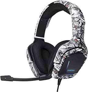 سماعات رأس K20 للألعاب RGB من ONIKUMA بلون أبيض